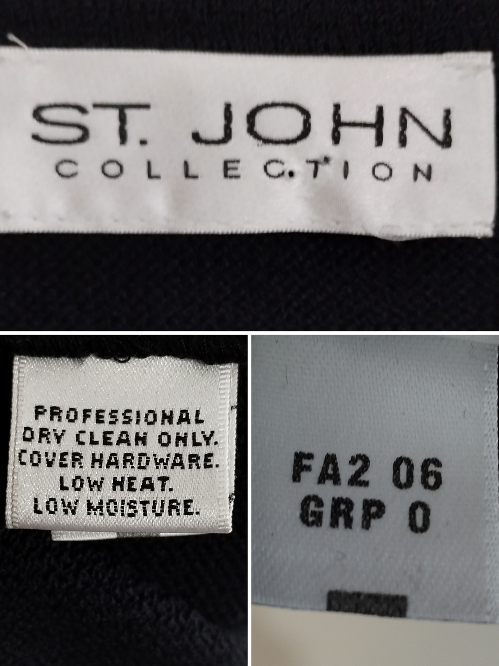 St John Collection Santana Knit Blazer Black Gold Buttons L - Picture 2 of 6